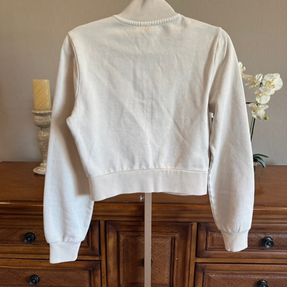 SKIMS Boyfriend Fleece Track Jacket Buff Size S NWT - Picture 7 of 11
